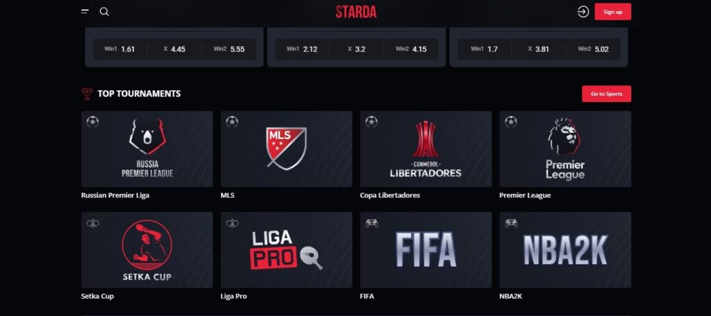 Starda Casino Sport betting