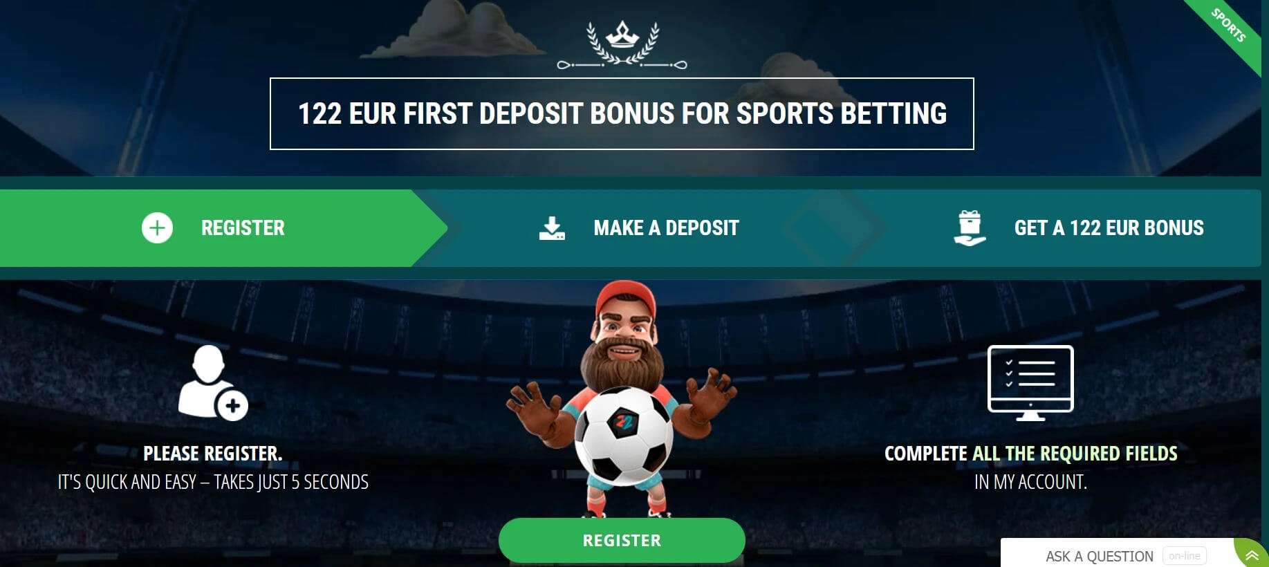 22bet welcome bonus